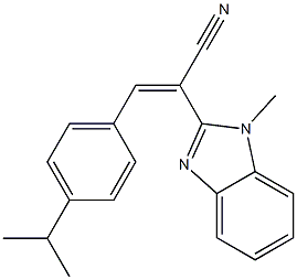 3-(4-isopropylphenyl)-2-(1-methyl-1H-benzimidazol-2-yl)acrylonitrile Structure