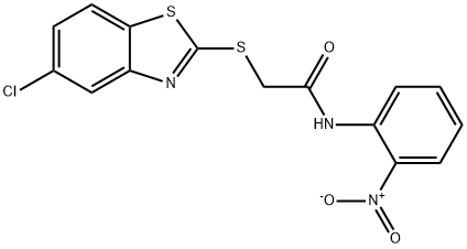 2-[(5-chloro-1,3-benzothiazol-2-yl)sulfanyl]-N-(2-nitrophenyl)acetamide Structure