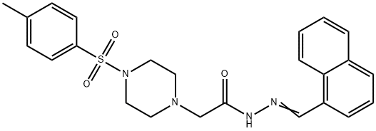 2-{4-[(4-methylphenyl)sulfonyl]piperazin-1-yl}-N'-[(Z)-naphthalen-1-ylmethylidene]acetohydrazide Structure