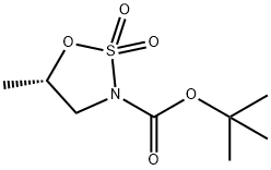 (S)-5-甲基-1,2,3-氧代噻唑烷-3-甲酸叔丁酯-2,2-二氧化物,396074-50-3,结构式