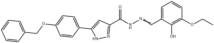 3-[4-(benzyloxy)phenyl]-N'-[(E)-(3-ethoxy-2-hydroxyphenyl)methylidene]-1H-pyrazole-5-carbohydrazide|