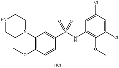 N-(3,5-Dichloro-2-methoxyphenyl)-4-methoxy-3-(1-piperazinyl)-benzenesulfonamide hydrochloride|SB-399885 HCL