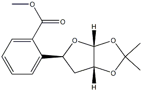 3-脱氧-1,2-O-异亚丙基-5-O-苯甲酰基-Α-D-呋喃核糖 结构式