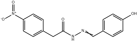 (E)-N'-(4-hydroxybenzylidene)-2-(4-nitrophenyl)acetohydrazide Struktur