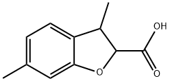 3,6-Dimethyl-2,3-dihydrobenzofuran-2-carboxylic acid Structure
