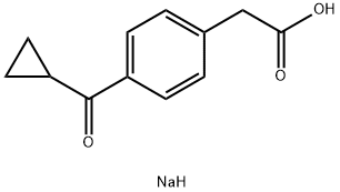 Sodium 2-(4-(cyclopropanecarbonyl)phenyl)acetate,42011-88-1,结构式