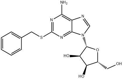 2-Benzylthioadenosine 化学構造式