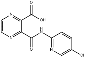 3-(5-CHLOROPYRID-2-YL)CARBAMOYLPYRAZINE-2-CARBOXYLIC ACID(WXG01564) 化学構造式