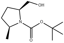 (2S,5S)-Tert-Butyl 2-(Hydroxymethyl)-5-Methylpyrrolidine-1-Carboxylate,441716-79-6,结构式
