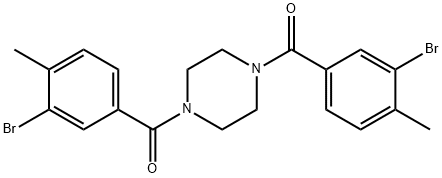 443296-07-9 1,4-bis(3-bromo-4-methylbenzoyl)piperazine