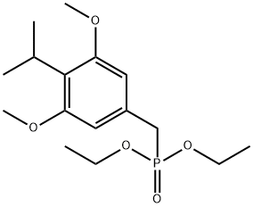 P-[3,5-二甲氧基-4-(2-丙基）苯基]-甲基磷酸二乙酯 结构式