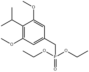 Phosphonic acid, [[3,5-dimethoxy-4-(1-methylethyl)phenyl]methyl]-, diethyl ester (9CI) 化学構造式