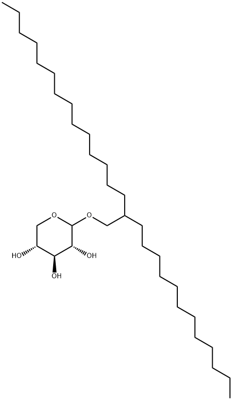 2-Dodecylhexadecyl D-xylopyranoside 化学構造式