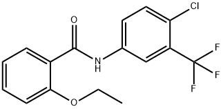 N-(4-クロロ-3-トリフルオロメチルフェニル)-2-エトキシベンズアミド 化学構造式