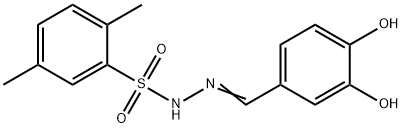 (Z)-N'-(3,4-dihydroxybenzylidene)-2,5-dimethylbenzenesulfonohydrazide Structure