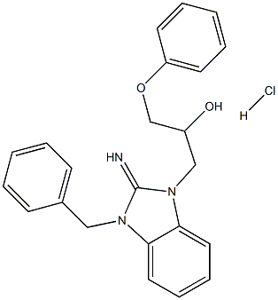 1H-Benzimidazole-1-ethanol, 2,3-dihydro-2-imino-alpha-(phenoxymethyl)-3-(phenylmethyl)- monohydrochloride, 455311-98-5, 结构式
