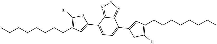 4,7-双(5-溴-4-辛基噻吩-2-基) 苯并[C][1,2,5]噻二唑, 457931-23-6, 结构式