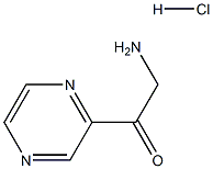 2-Amino-1-pyrazin-2-yl-ethanone hydrochloride 化学構造式