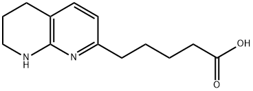 5-(5,6,7,8-Tetrahydro-1,8-naphthyridin-2-yl)pentanoic acid Struktur