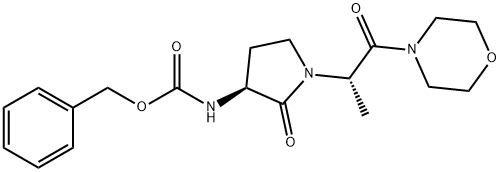 benzyl ((S)-1-((S)-1-morpholino-1-oxopropan-2-yl)-2-oxopyrrolidin-3-yl)carbamate(WXG00432) Structure