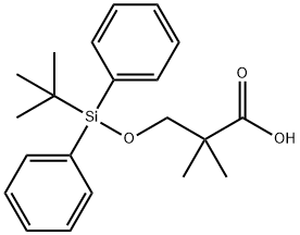 3-((tert-butyl(diphenyl)silyl)oxy)-2,2-dimethylpropanoic acid 化学構造式