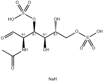 2-(乙酰氨基)-2-脱氧-D-葡萄糖 3,6-二(硫酸氢酯)二钠盐, 481649-96-1, 结构式
