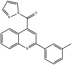 2-(3-methylphenyl)-4-(1H-pyrazol-1-ylcarbonyl)quinoline Structure
