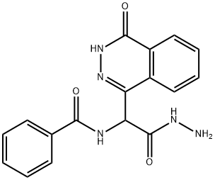 N-(2-肼基-1-(4-羟基酞嗪-1-基)-2-氧乙基)苯甲酰胺 结构式