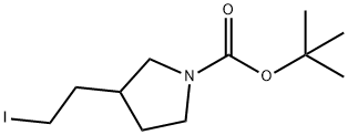 3-(2-碘乙基)吡咯烷-1-羧酸叔丁酯,497160-10-8,结构式