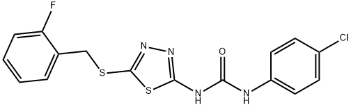 1-(4-chlorophenyl)-3-{5-[(2-fluorobenzyl)sulfanyl]-1,3,4-thiadiazol-2-yl}urea|