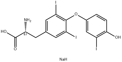 disodium O-(4-hydroxy-3-iodophenyl)-3,5-diiodo-D-tyrosinate Structure