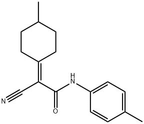 2-cyano-2-(4-methylcyclohexylidene)-N-(p-tolyl)acetamide 化学構造式