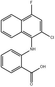 2-((2-Chloro-4-fluoronaphthalen-1-yl)amino)benzoic acid Structure