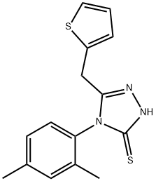 4-(2,4-dimethylphenyl)-5-(thiophen-2-ylmethyl)-4H-1,2,4-triazole-3-thiol,523990-75-2,结构式