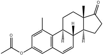 3-(Acetyloxy)-1-methylestra-1,3,5(10),6-tetraen-17-one,53-55-4,结构式