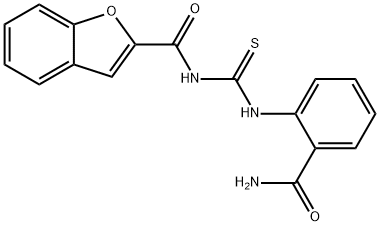 2-({[(1-benzofuran-2-ylcarbonyl)amino]carbothioyl}amino)benzamide Structure