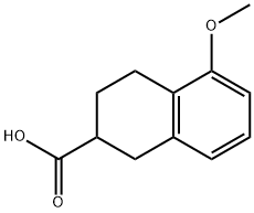 5-Methoxy-1,2,3,4-tetrahydronaphthalene-2-carboxylic acid 化学構造式