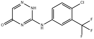 3-[4-chloro-3-(trifluoromethyl)anilino]-1,2,4-triazin-5(4H)-one Struktur