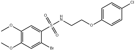 2-bromo-N-[2-(4-chlorophenoxy)ethyl]-4,5-dimethoxybenzenesulfonamide Structure