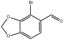 4-溴苯并[D][1,3]二氧戊环-5-甲醛, 56008-63-0, 结构式