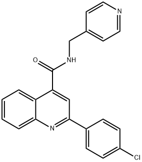 2-(4-chlorophenyl)-N-(pyridin-4-ylmethyl)quinoline-4-carboxamide Structure