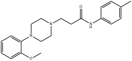 3-[4-(2-methoxyphenyl)piperazin-1-yl]-N-(4-methylphenyl)propanamide,56767-36-3,结构式