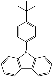 9-(4-叔丁基苯基)咔唑,57103-13-6,结构式