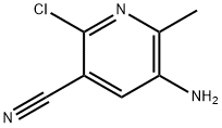 5-amino-2-chloro-6-methyl-nicotinonitrile 化学構造式