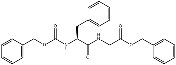 CARBOBENZYLOXYPHENYLALANYLGLYCINE BENZYL ESTER 化学構造式