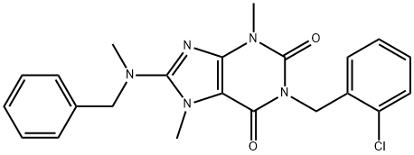 8-[benzyl(methyl)amino]-1-(2-chlorobenzyl)-3,7-dimethyl-3,7-dihydro-1H-purine-2,6-dione Structure