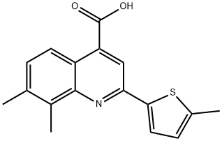 7,8-dimethyl-2-(5-methylthiophen-2-yl)quinoline-4-carboxylic acid Structure