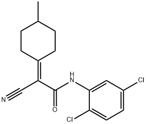 2-cyano-N-(2,5-dichlorophenyl)-2-(4-methylcyclohexylidene)acetamide Structure