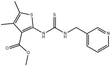 methyl 4,5-dimethyl-2-(3-(pyridin-3-ylmethyl)thioureido)thiophene-3-carboxylate Structure