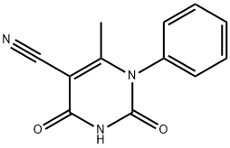 6-Methyl-2,4-dioxo-1-phenyl-1,2,3,4-tetrahydro-pyrimidine-5-carbonitrile 化学構造式